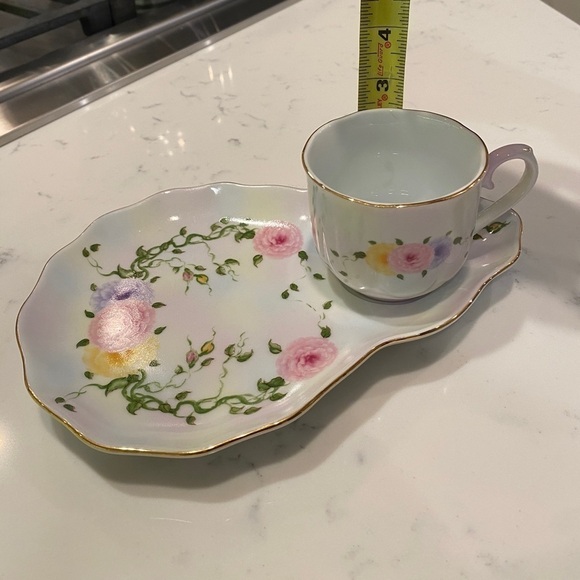 Rose Candy Collection by Lissi Kaplan Porcelain Tea Cup & Snack/Sandwich Plate - Picture 10 of 11